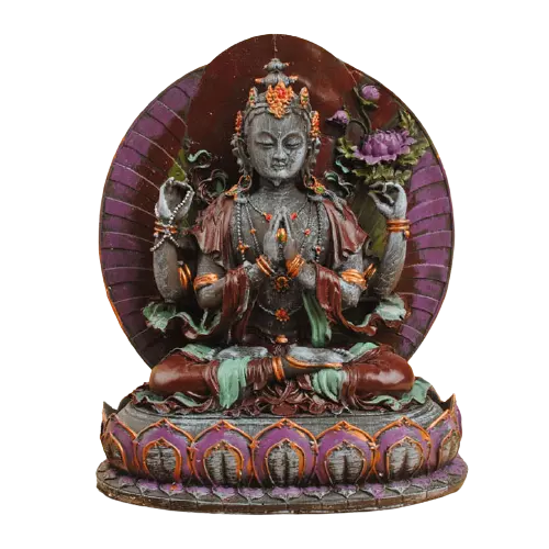 Decorated 10" Chenrezig / Avalokiteshvara Buddha --LOWEST PRICE GUARANTEE-- FREE SHIPPING TOO!