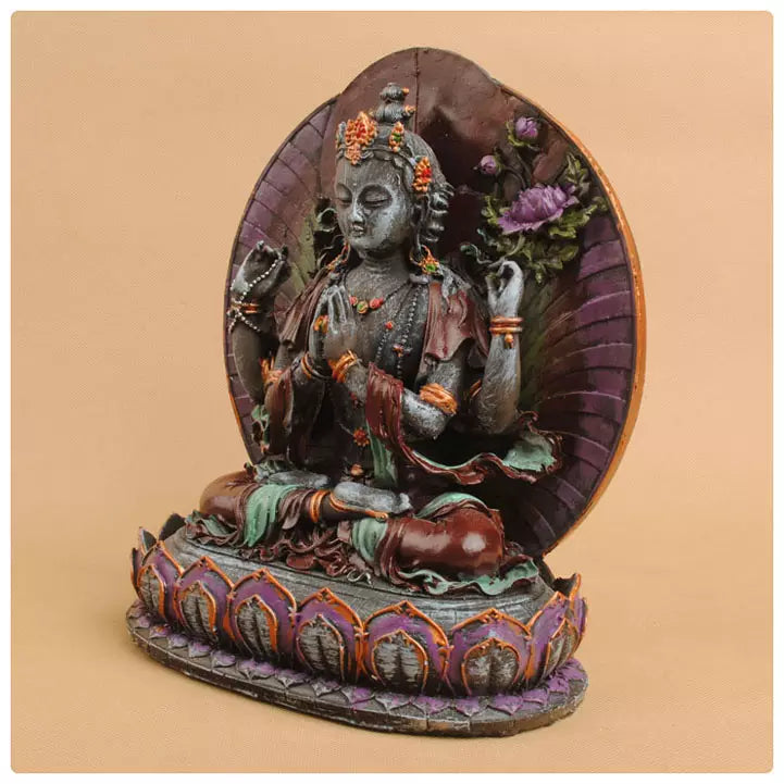 Decorated 10" Chenrezig / Avalokiteshvara Buddha --LOWEST PRICE GUARANTEE-- FREE SHIPPING TOO!